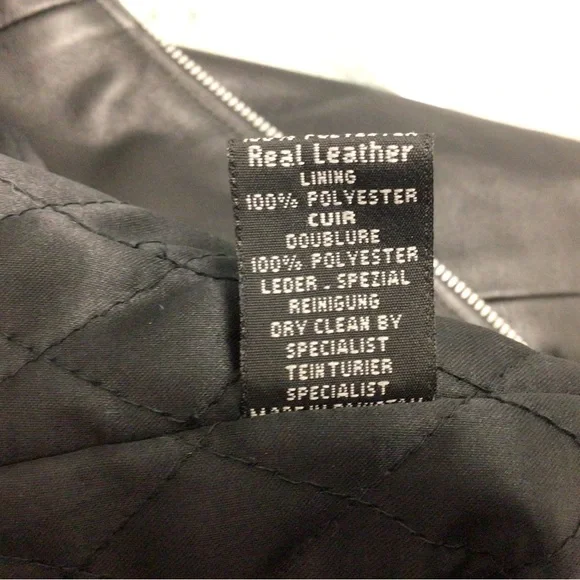 Classic Black Leather Biker Jacket - Picture 10 of 15